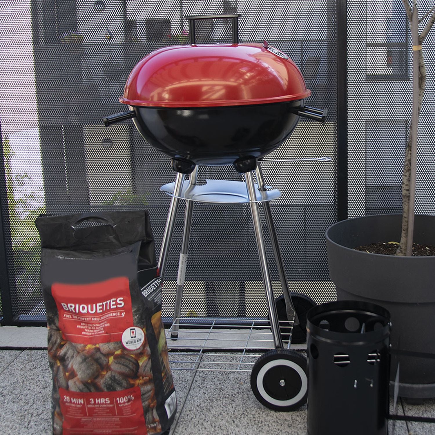 Livoo Barbacoa De Carbón 41cm Rojo/negro - Doc172r