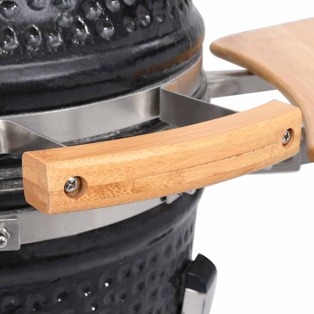 Kamado barbacoa parrilla y ahumador cerámico 81 cm v7356