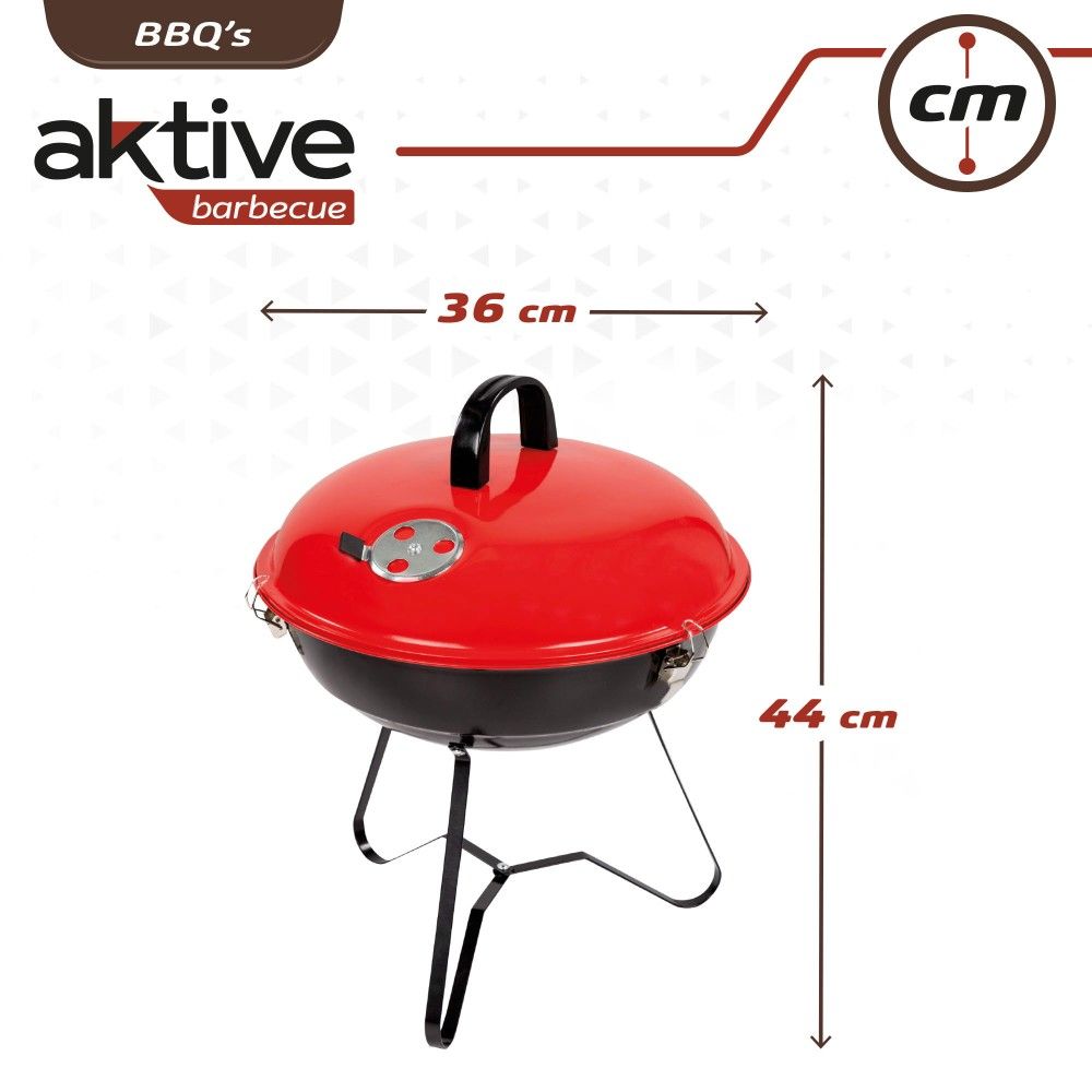 Barbacoa Redonda Con Tapa Aktive