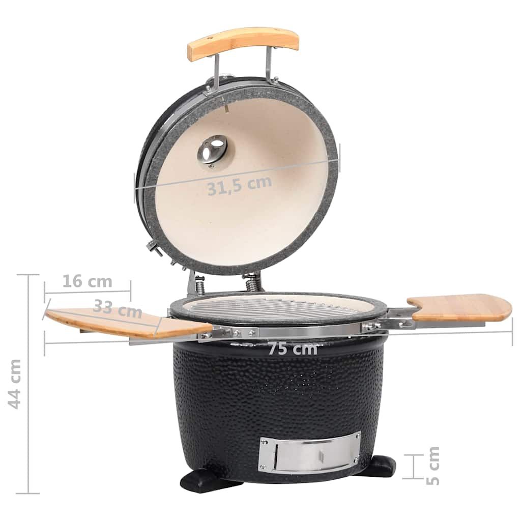 Kamado Barbacoa Parrilla Quemador Cerámica 44 Cm Vidaxl