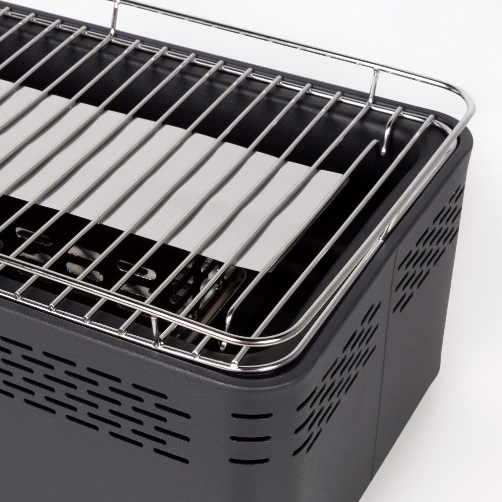 Barbacoa Portátil A Carbón Aktive, Recargable A Pilas , Sin Humo, Medidas 45x28x19cm, Con Proteccion Antigoteo