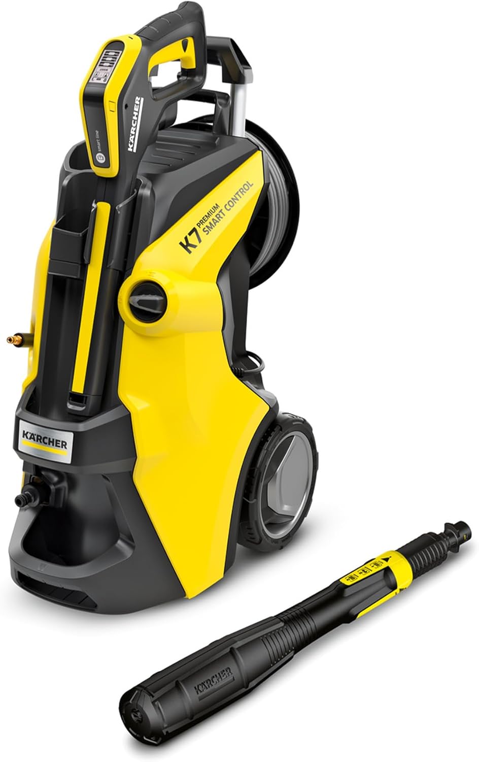 Kärcher K 7 Premium Smart Control Flex Home Pressure Washer, Pressure: 180 Bar, Flow Rate: 600 l/h, Performance: 60 m²/h, Water Filter, Weight: 18 kg, Flex Hose, Multi Jet Lance