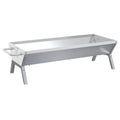 Bandeja Para Barbacoa Acero Inoxidable Plateado 118x42x30,5 Cm Vidaxl